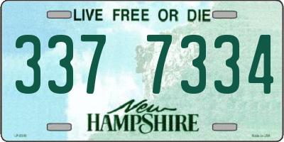 NH license plate 3377334