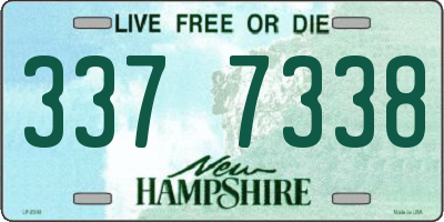 NH license plate 3377338