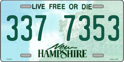 NH license plate 3377353