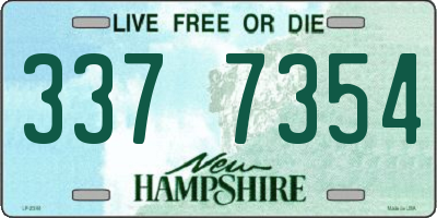 NH license plate 3377354