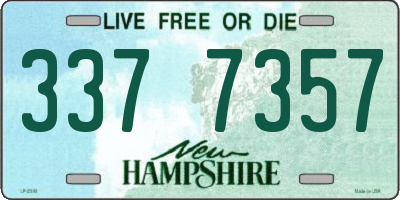 NH license plate 3377357