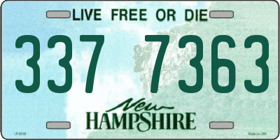 NH license plate 3377363