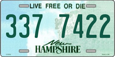 NH license plate 3377422