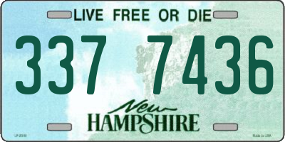 NH license plate 3377436