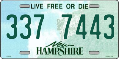 NH license plate 3377443