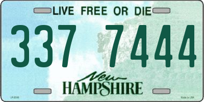 NH license plate 3377444