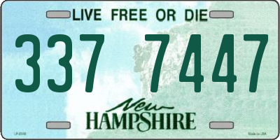 NH license plate 3377447