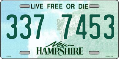 NH license plate 3377453
