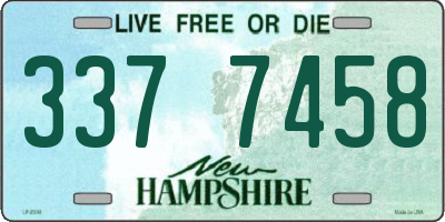 NH license plate 3377458