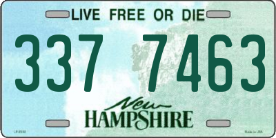 NH license plate 3377463