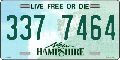 NH license plate 3377464