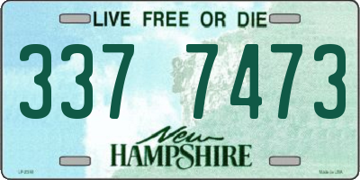NH license plate 3377473