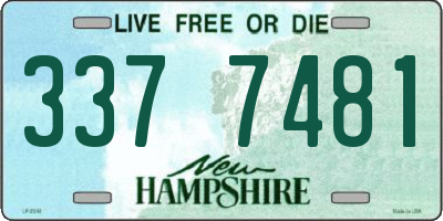 NH license plate 3377481