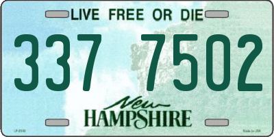 NH license plate 3377502