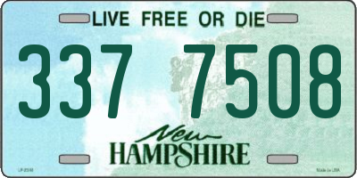 NH license plate 3377508
