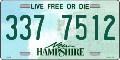 NH license plate 3377512