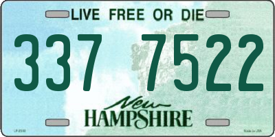 NH license plate 3377522
