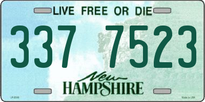 NH license plate 3377523