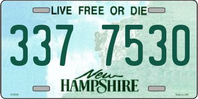 NH license plate 3377530