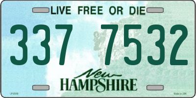 NH license plate 3377532