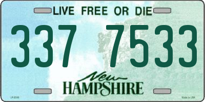 NH license plate 3377533