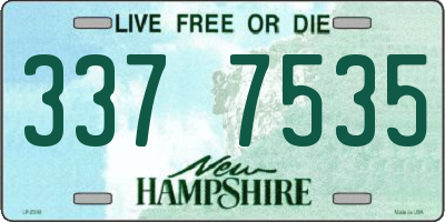 NH license plate 3377535