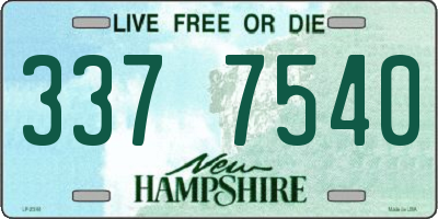 NH license plate 3377540