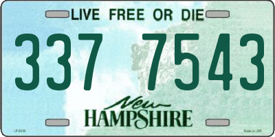 NH license plate 3377543