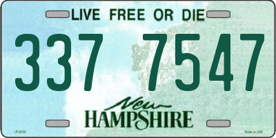 NH license plate 3377547