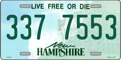 NH license plate 3377553