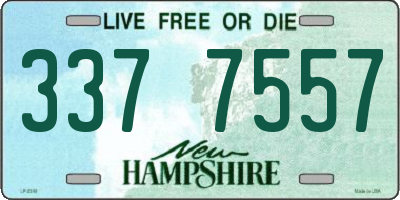NH license plate 3377557