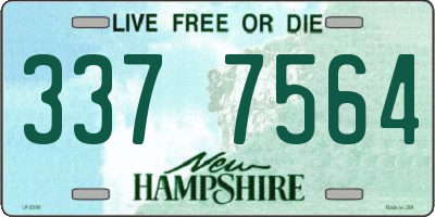 NH license plate 3377564