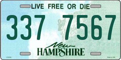 NH license plate 3377567