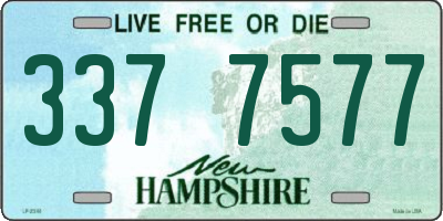 NH license plate 3377577