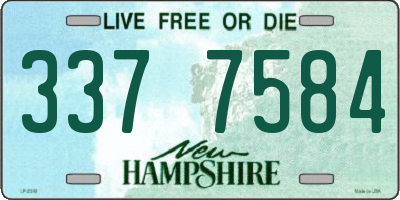 NH license plate 3377584