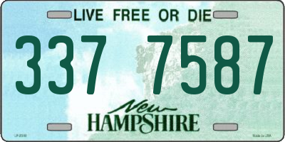 NH license plate 3377587