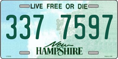NH license plate 3377597