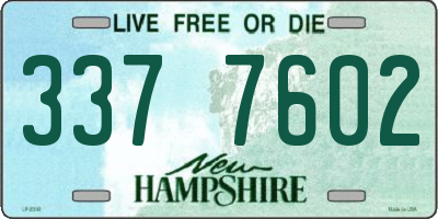NH license plate 3377602