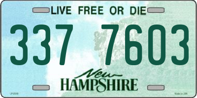 NH license plate 3377603