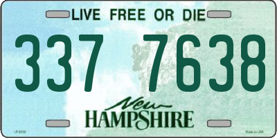 NH license plate 3377638