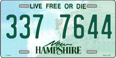 NH license plate 3377644