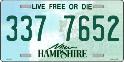 NH license plate 3377652