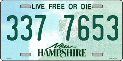 NH license plate 3377653