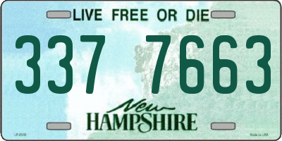 NH license plate 3377663