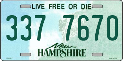 NH license plate 3377670