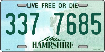 NH license plate 3377685