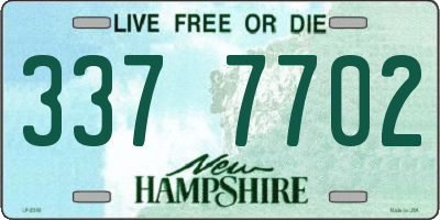 NH license plate 3377702