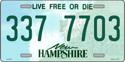 NH license plate 3377703