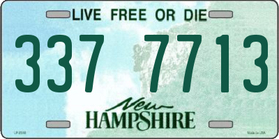 NH license plate 3377713