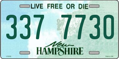 NH license plate 3377730